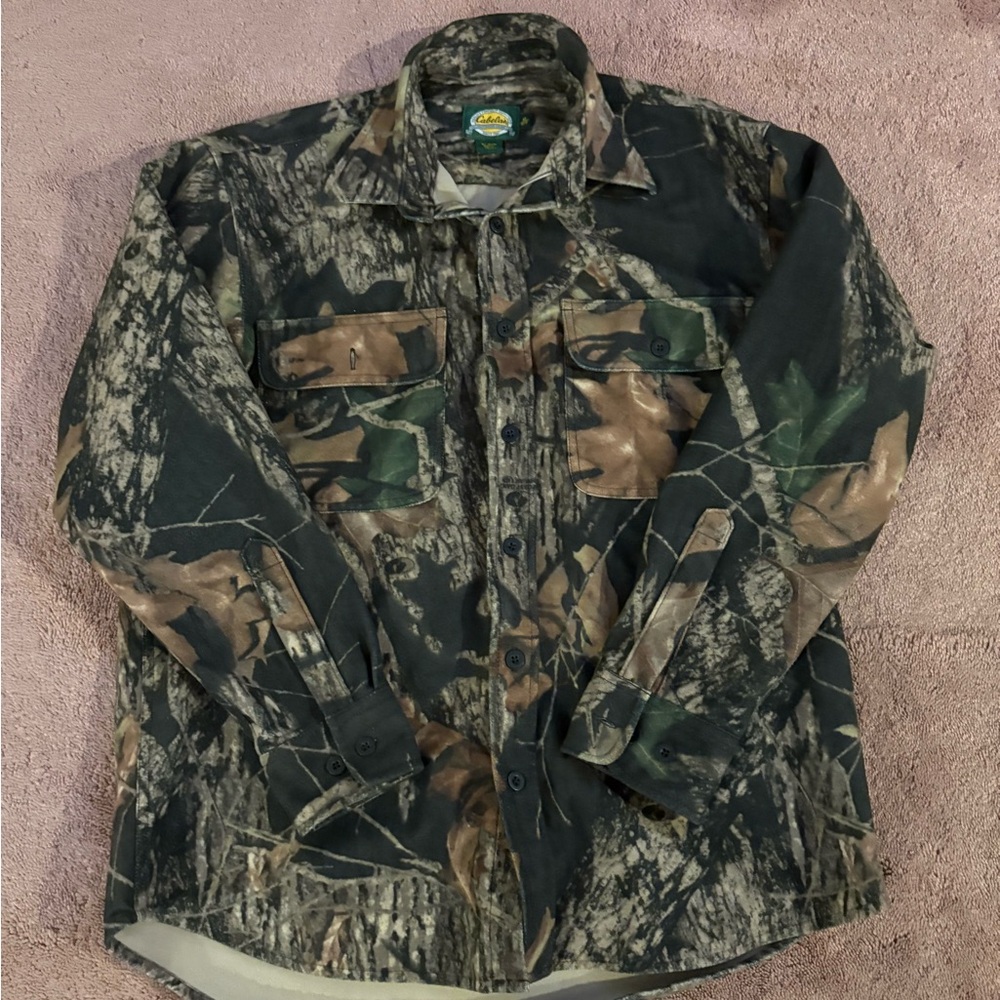 Cabelas Mens Camo Hunting Shirt Button Up Long Sleeve M‎ Regular 93-0391